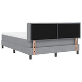 Box Spring Bed with Headboard Light Grey 200 x 140 cm Fabric 3341041