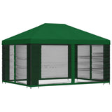 Garden Gazebo with Sidewalls 4 x 3 m Green Polyester and Steel 900389