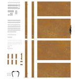 Garden Gate 100x200 cm Corten Steel 153267