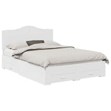 Bed Frame with Headboard White 140 x 200 cm Engineered Wood 3413594