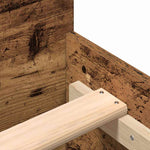 Bed Frame with Headboard Old wood 200 x 200 cm Engineered wood 3329303