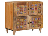 Sideboard with Storage Natural 60 x 33 x 75 cm Solid Mango Wood 4018286