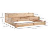 470L Raised Garden Bed, 3-Tier Planter Kit, Elevated Wooden Planters for Garden, Yard & Patio, x T3398P314695