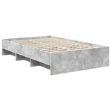 Bed Frame Concrete Grey 120 x 123 cm Engineered Wood 3408868