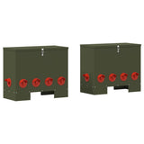 Chicken Feeder 2 pcs Olive Green 60.5 x 29 x 51 cm 879979