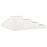 Garden Planter 4-Tier 106x104.5x36 cm White Solid Wood Pine 825325