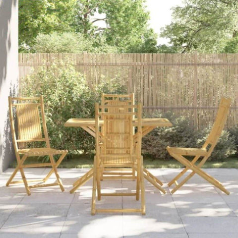 5 Piece Garden Dining Set Bamboo 3278528