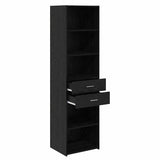 Highboard Black Oak 50 x 42.5 x 185 cm Engineered Wood 3402643