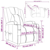 Massage Chair Black Faux Leather 321311