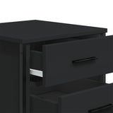 Bedside Cabinet Black 40x41x40 cm Engineered Wood 848504