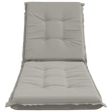 Sunlounger Cushion GEMERT 100% Polyester Grey 190 x 50 x 9 cm 947359