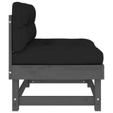 Middle Sofa Grey Solid pine wood, Oxford fabric, PP cotton Standard 825459