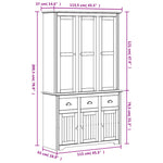 Highborad "BODO" White 115.5x43x200.5 cm Solid Wood Pine 3206451