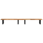 Basin Shelf Wall Mounted Steel and Solid Wood Acacia 3302733