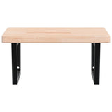 Basin Shelf Wall Mounted Steel and Solid Wood Oak 3302471