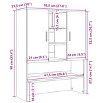 ZNTS Washing Machine Cabinet Concrete Grey 70.5x25.5x90 cm 856636