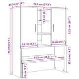 ZNTS Washing Machine Cabinet Concrete Grey 70.5x25.5x90 cm 856636