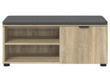 Hall Bench with Cushion with Shelf Sonoma Oak 80 x 38 x 46 cm 891506