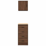 ZNTS Garage Cabinets 2 pcs Brown Oak Engineered Wood 3328329