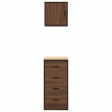 ZNTS Garage Cabinets 2 pcs Brown Oak Engineered Wood 3328329