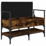 Shoe Bench Smoked Oak 85.5x42x57.5 cm Engineered Wood 835231