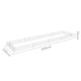 Gabion Raised Bed Galvanised Steel 400x100x20 cm 151314