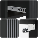 Wall-Mounted Bedside Cabinet Black 49 x 34.5 x 20 cm 898447