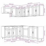 ZNTS 11 Piece Kitchen Cabinet Set Porto White Engineered Wood 3314901