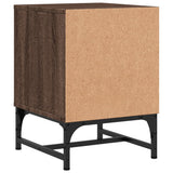 Bedside Cabinets with Glass Doors 2 pcs Brown Oak 35x37x50 cm 836531