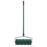 Lawn Roller Pull with Aerator Clamps Green 128 x 38 cm Steel 42032345
