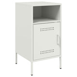 ZNTS Bedside Cabinet White 36x39x68 cm Steel 843076