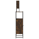 3 Piece Bathroom Furniture Set Smoked Oak Engineered Wood 3214697