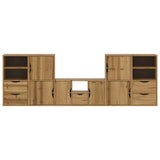 5 Piece TV Units with Storage ODDA Solid Wood Pine 3365382