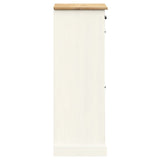 Shoe Cabinet VIGO 60x35x96 cm White Solid Wood Pine 353170