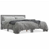Bed Frame without Mattress Grey Sonoma 150x200 cm King Size 3280100