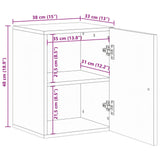 Bathroom Hanging Cabinet with Storage Brown 38 x 33.5 x 48 cm 4018352