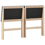 Upholstered Headboard Dark Grey 160 cm Solid Pine Wood 879275
