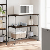 Kitchen Trolley Brown Oak 100x50x95 cm Engineered Wood 842310