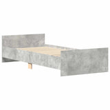 Bed Frame without Mattress Concrete Grey 75x190 cm 835949