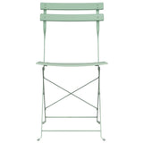 Garden Folding Chair 2 pcs Light Mint 42 x 46 x 82cm Metal 42002958