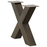 Coffee Table Legs X-Shaped 2 pcs Natural Steel 50x cm Steel 4012959
