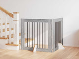 Dog Gate with Stands 2 pcs Grey Sonoma 80 x 100 cm 892040