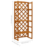 Garden Trellis Planter with Shelves Orange 60x30x140 cm Solid Firwood 314834