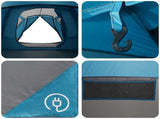 Cabin Tent with Rainfly Water-Resistant 10-Person Blue 42042255