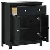 Bathroom Cabinet BERG Black 69.5x34x80 cm Solid Wood Pine 358543
