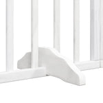 Dog Gate with Door Foldable 10 Panels White 800 cm Poplar Wood 3155567