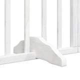 Dog Gate with Door Foldable 10 Panels White 800 cm Poplar Wood 3155567