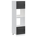 Oven Cabinets 2 pcs Kalmar Black Engineered Wood 3315032