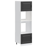 Oven Cabinets 2 pcs Kalmar Black Engineered Wood 3315032