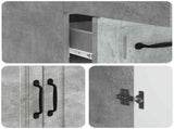 Sideboard Concrete Grey 66 x 34.5 x 92 cm Engineered Wood 895818